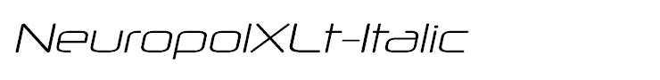 NeuropolXLt-Italic