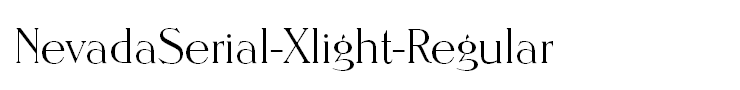 NevadaSerial-Xlight-Regular