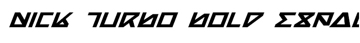Nick Turbo Bold Expanded Italic