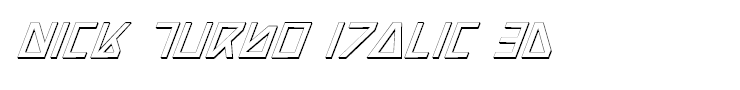 Nick Turbo Italic 3D