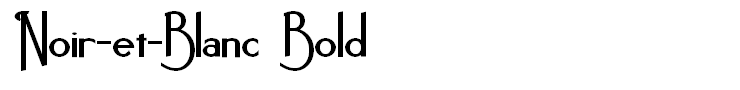 Noir-et-Blanc Bold