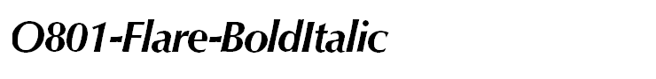 O801-Flare-BoldItalic