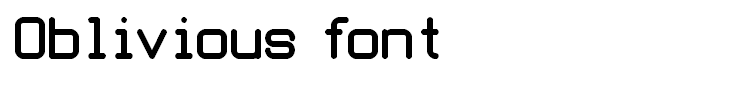 Oblivious font
