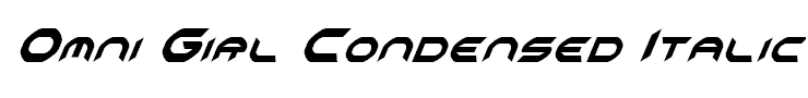 Omni Girl Condensed Italic