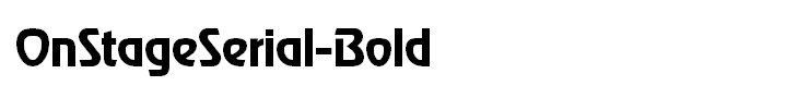 OnStageSerial-Bold