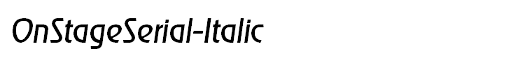 OnStageSerial-Italic