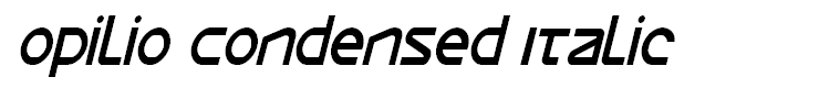 Opilio Condensed Italic