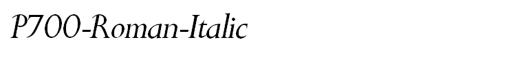 P700-Roman-Italic