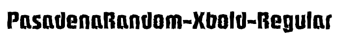 PasadenaRandom-Xbold-Regular