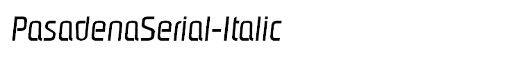 PasadenaSerial-Italic