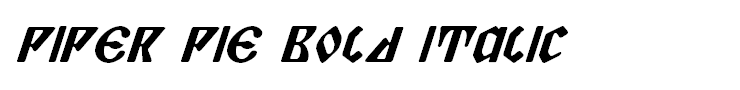 Piper Pie Bold Italic