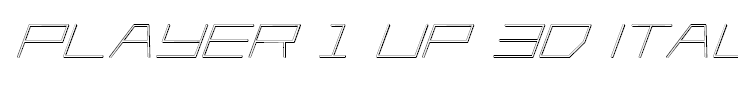 Player 1 Up 3D Italic