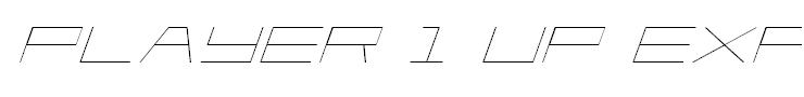 Player 1 Up Expanded Italic