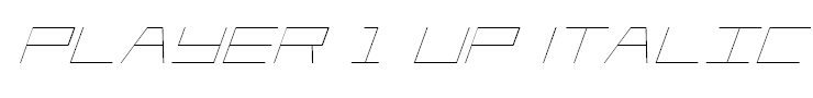 Player 1 Up Italic