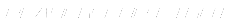 Player 1 Up Light Italic