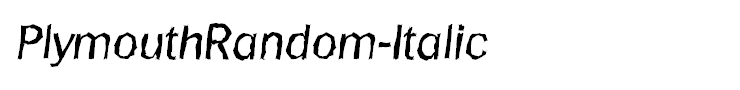 PlymouthRandom-Italic