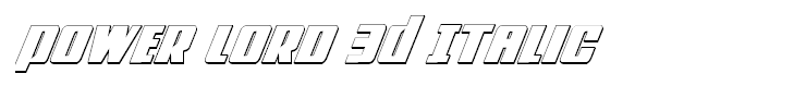 Power Lord 3D Italic