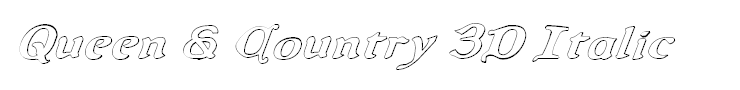 Queen & Country 3D Italic