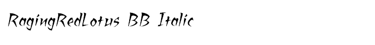 RagingRedLotus BB Italic
