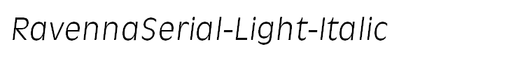 RavennaSerial-Light-Italic