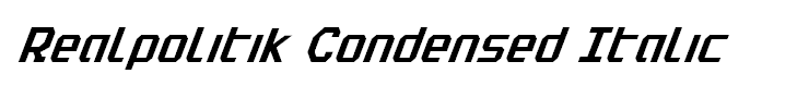 Realpolitik Condensed Italic