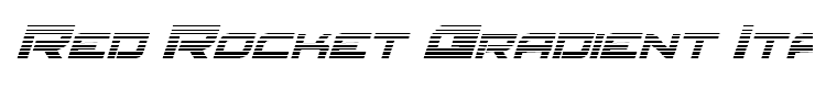 Red Rocket Gradient Italic