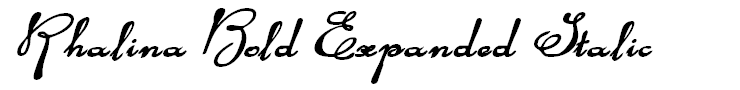 Rhalina Bold Expanded Italic