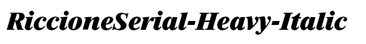 RiccioneSerial-Heavy-Italic