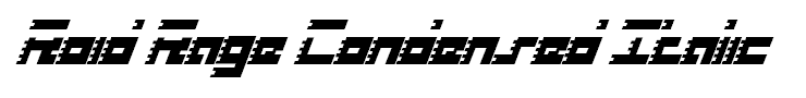 Roid Rage Condensed Italic
