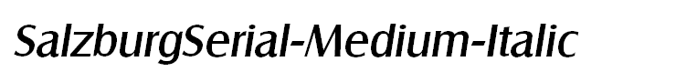 SalzburgSerial-Medium-Italic