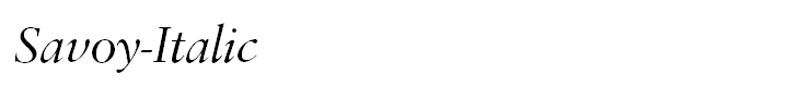 Savoy-Italic