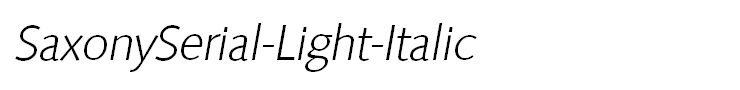SaxonySerial-Light-Italic
