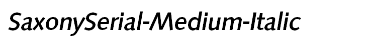 SaxonySerial-Medium-Italic