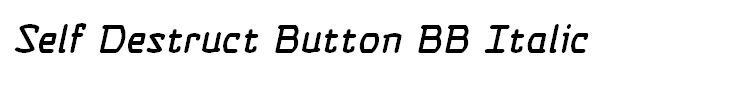 Self Destruct Button BB Italic