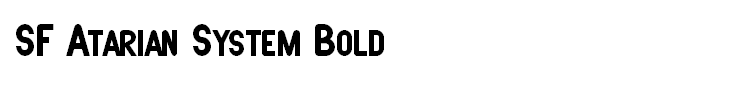 SF Atarian System Bold