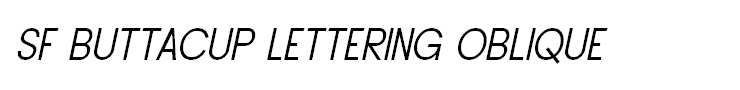 SF Buttacup Lettering Oblique