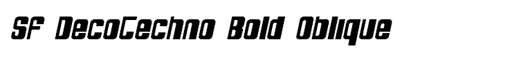 SF DecoTechno Bold Oblique