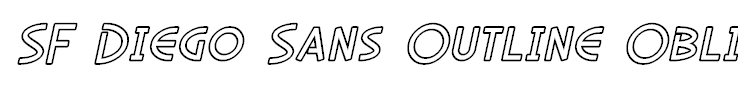 SF Diego Sans Outline Oblique