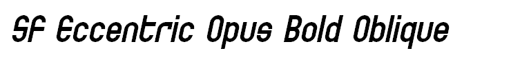 SF Eccentric Opus Bold Oblique