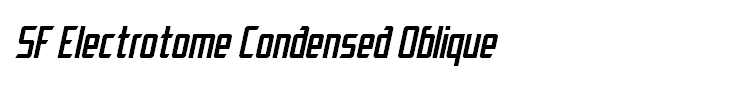 SF Electrotome Condensed Oblique