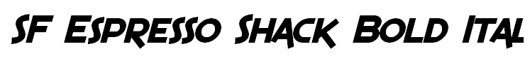 SF Espresso Shack Bold Italic