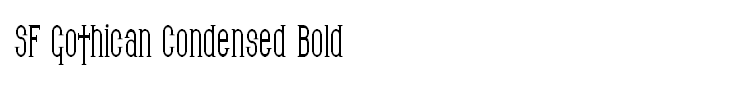 SF Gothican Condensed Bold