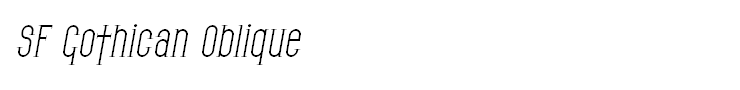 SF Gothican Oblique