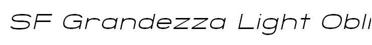 SF Grandezza Light Oblique