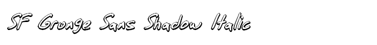 SF Grunge Sans Shadow Italic