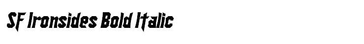 SF Ironsides Bold Italic