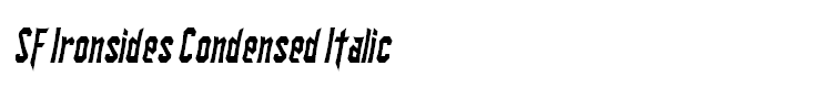 SF Ironsides Condensed Italic