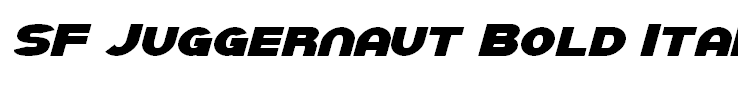 SF Juggernaut Bold Italic