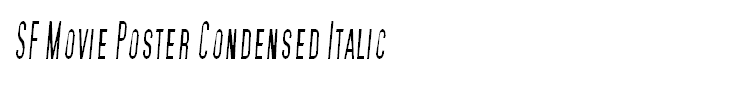 SF Movie Poster Condensed Italic