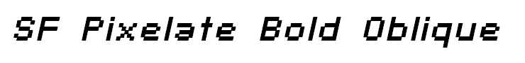 SF Pixelate Bold Oblique